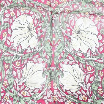 William Morris Pimpernel and Thyme Red - Foulard 100% Pure Soie 3