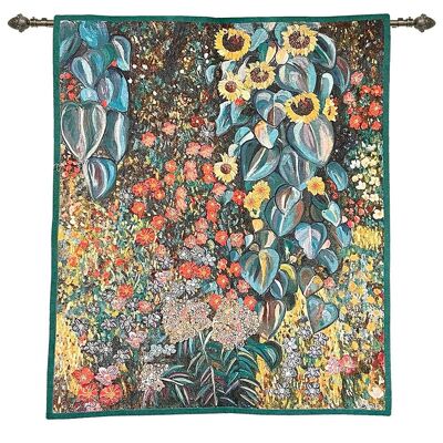 Gustav Klimt Country Garden – Wandbehang 119 cm x 140 cm (70 Stangen)