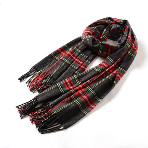 Black Stewart Tartan - Shawl Scarf