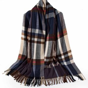 Grand Tartan à Carreaux - Foulard Châle 2