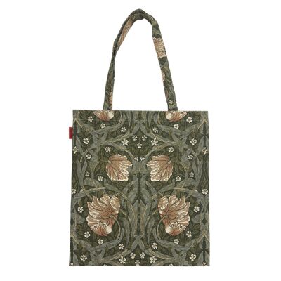 William Morris Pimpernel and Thyme Green - Flat Bag