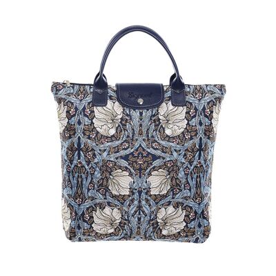 William Morris Pimpernel and Thyme Blue - Foldaway Bag