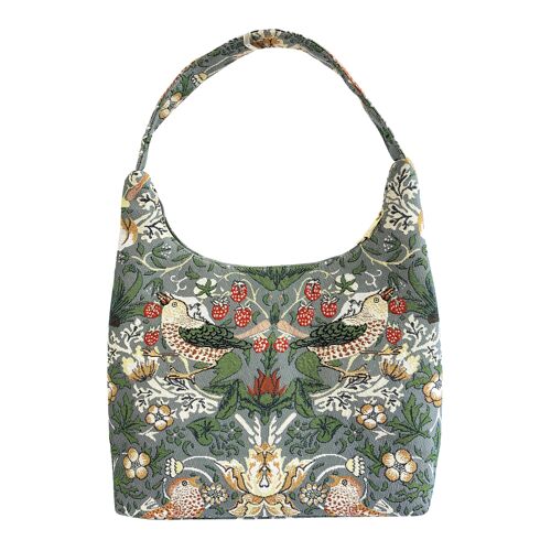 V&A Licensed Strawberry Thief Grey - Hobo Bag