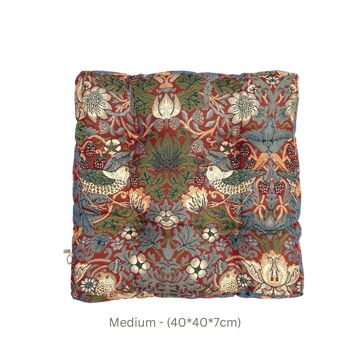 William Morris Strawberry Thief Rouge - Coussin d'appoint 2