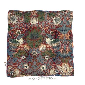 William Morris Strawberry Thief Rouge - Coussin d'appoint 3