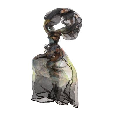 Black Butterfly - 100% Pure Silk Scarf