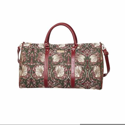 William Morris Pimpernel and Thyme Red - Bolsa de viaje grande