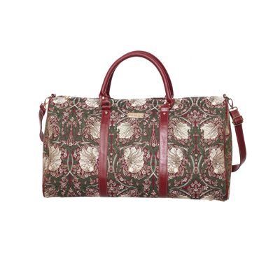 William Morris Pimpernel and Thyme Red - Bolsa de viaje grande