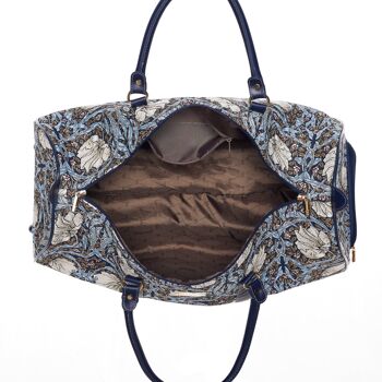 William Morris Pimpernel and Thyme Blue - Pull Holdall 3
