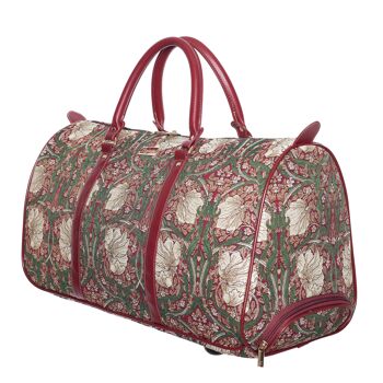 William Morris Pimpernel and Thyme Red - Pull Holdall 3