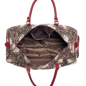 William Morris Pimpernel and Thyme Red - Pull Holdall 6