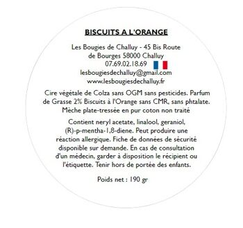 BOUGIE "BISCUITS A L'ORANGE" MADE IN NIÈVRE 4