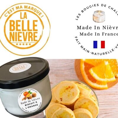 "Orange Biscuits" Candle Made In Nièvre