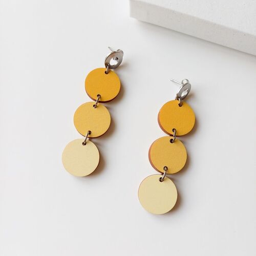 Ilta Wooden Earrings Yellow