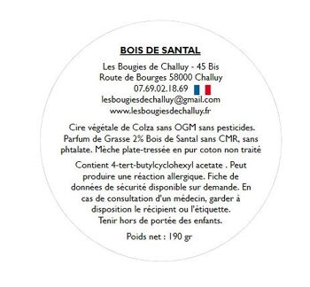 BOUGIE "BOIS DE SANTAL" MADE IN NIÈVRE 4