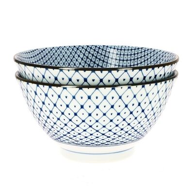 RAMEN BOWL DIAMOND DESIGN DIAM:19.7X10CM 2PCS SETS