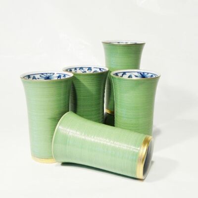 SET OF 5 HIGH TEA BOWLS, GREEN