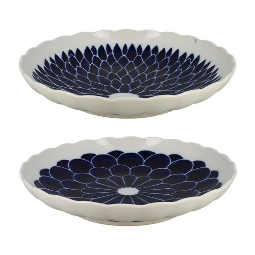 SET DE 2 ASSIETTES LOTUS D:23/H4 CM