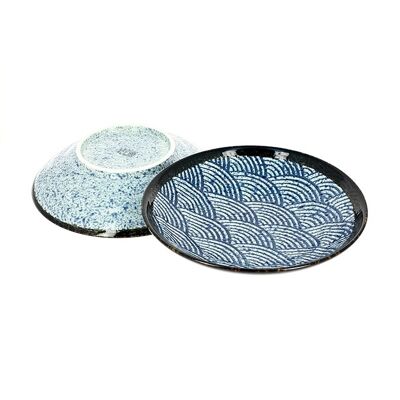 ASSIETTE NAMI VAGUE 2PCS SET DIAM23XH5CM