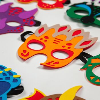Fissaly® 24 pièces Masques de dinosaure – Dino Party – Décoration de fête pour enfants – Costume & Accessoires 5