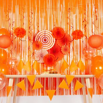 Fissaly® 108 pièces Pays-Bas Orange Decoration Set – Décor de fête d'anniversaire avec ballons, drapeaux et guirlande – Jour du Roi – Football Theme Party – I love van Holland 2