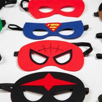 Fissaly® 30 Pièces Masques de Super-Héros pour Fêtes d'Enfants et Déguisements - Costume de Super-Héros pour Enfant 5