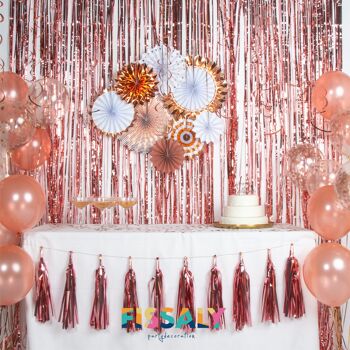 Fissaly® 68 pièces Rose Gold XL Decoration Party Pack – Ballons & Guirlandes –  Décoration de fête 2