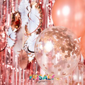 Fissaly® 68 pièces Rose Gold XL Decoration Party Pack – Ballons & Guirlandes –  Décoration de fête 4