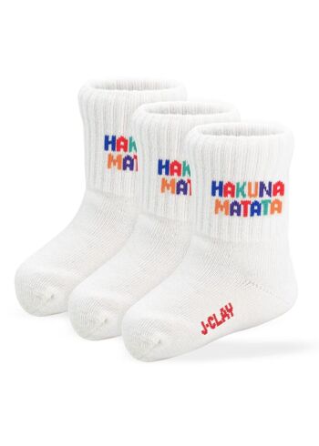 Hakuna Matata Mini (3 paires) - chaussettes de tennis enfant 3
