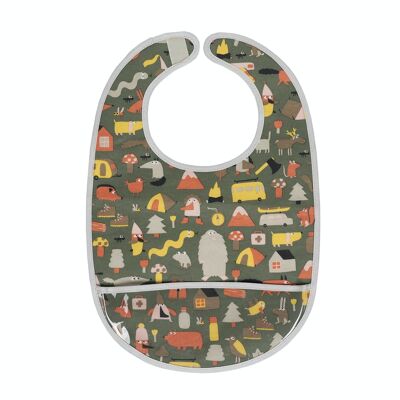 Oilcloth Bib L'AVENTURE GREEN