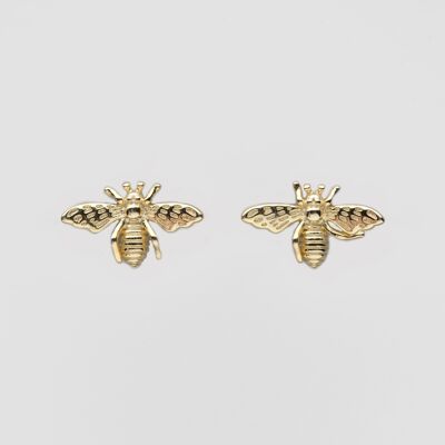 Bee earring in gold plated sterling silver