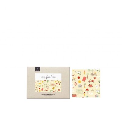 Organic beeswax cloth “S” (15 x 15 cm) - summer vibes