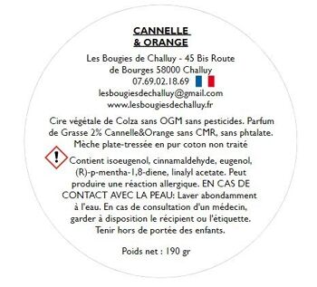 BOUGIE "CANNELLE & ORANGE" MADE IN NIÈVRE 4