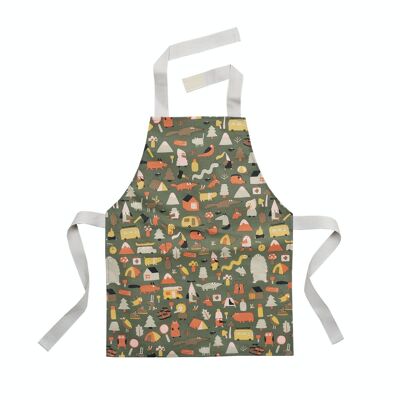 OILPAPER APRON L'AVENTURE GREEN