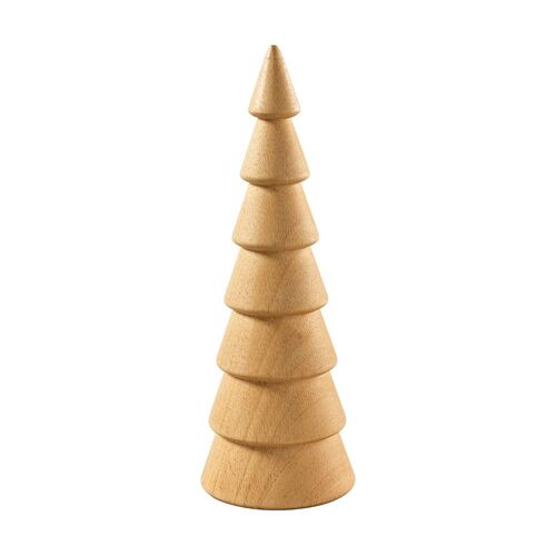 Set de 2 Sapins décoratifs en bois H 17 cm  - Décoration de Noël