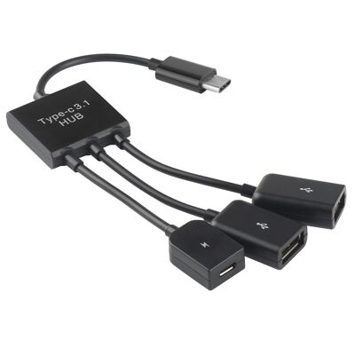 ADATTATORE DOPPIO USB + MICRO USB TIPO C