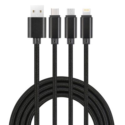 CABLE 3 EN 1 (LIGHTENNING/MICRO USB/ USB-C)