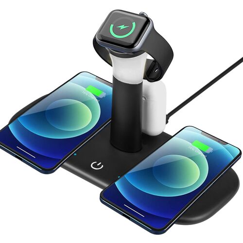 Accessoires portable pour voiture - Chargeur sans fil 3 en 1, compatible  avec iPhone, Apple Watch, AirPods