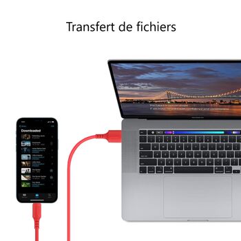 CHARGEUR USB VERS LIGHTENING / IPHONE 1,50 METRE 2