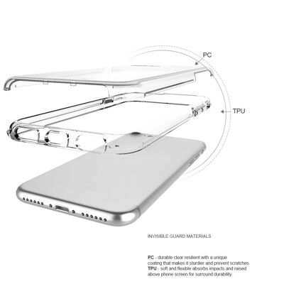 HÜLLE FÜR IPHONE 7/8 - 2 IN 1 (SILIKONKONTUR UND HARTE HÜLLE)