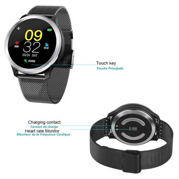 MONTRE BLUETOOTH MULTI-FONCTIONS ECG  COMPATIBLE IOS&ANDROID 2