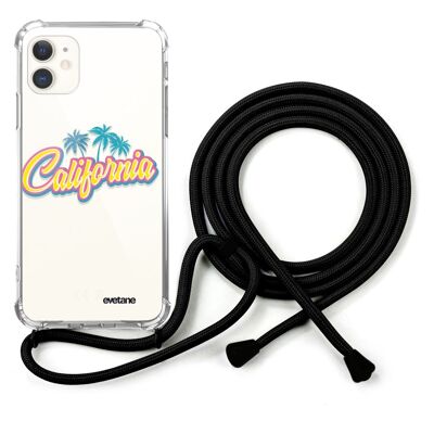 IPhone 11 cord case with black cord - California