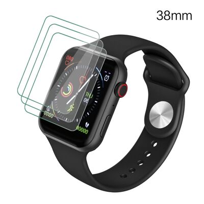 PACK OF 3 PROTECTIONS FOR APPLE WATCH 38 mm