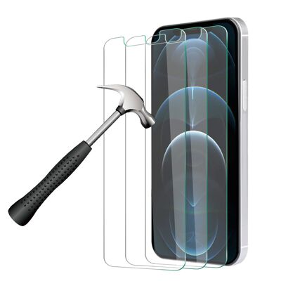 PACK DE 3 VERRES TREMPES POUR IPHONE IPHONE 12/12PRO