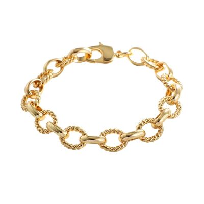 Bracelet à maillons corde et chaîne en or