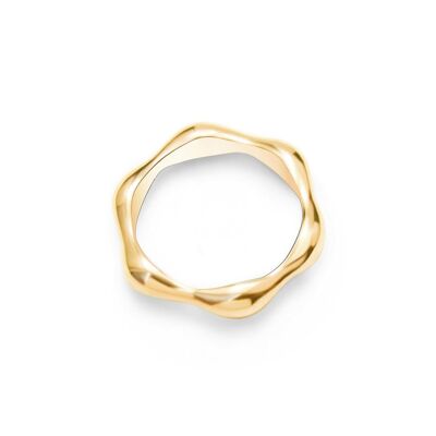 Bambusring in Gold