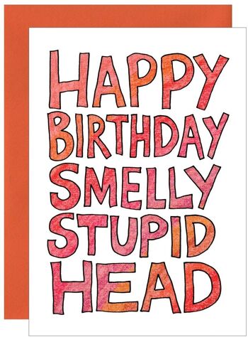 Joyeux anniversaire Smelly Stupid Head Carte de vœux 2