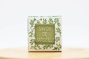 Savon de Marseille à l’huile d’olive 25g avec packaging 1