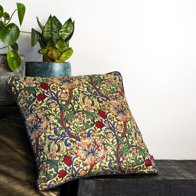 Sheep Wool Cushion in William Morris Golden Lily