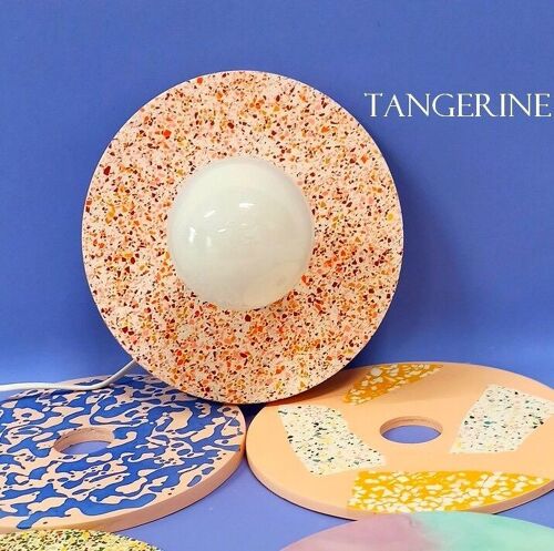 Suspension ou Applique Terrazzo tangerine  - 3 Diamètres